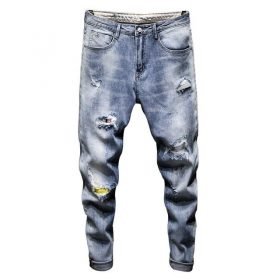 Men Cropped Jeans Pants