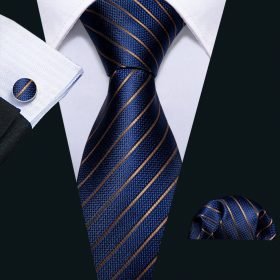 Men Gold Striped Tie