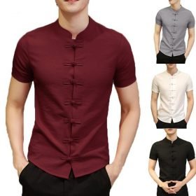 Men Dress Short Sleeve Button Shirt