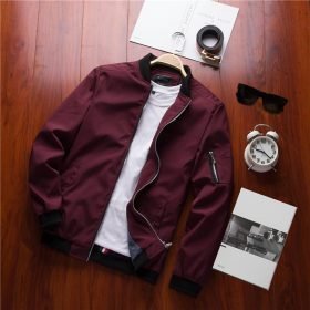 New Spring Black Bomber Jacket