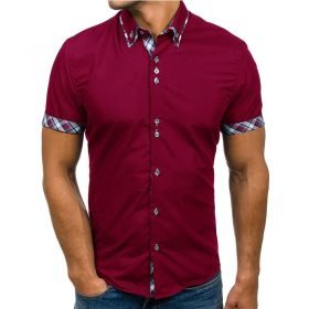 Fashion Pure Color Short Sleeve Shirts